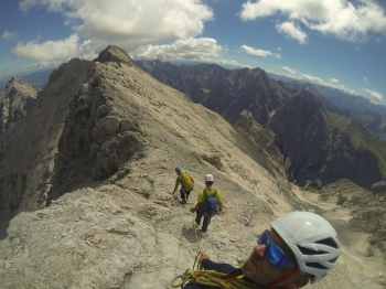 Guided climbing tour over Jubiläumsgrat ridge with overnight stay on the Zugspitze