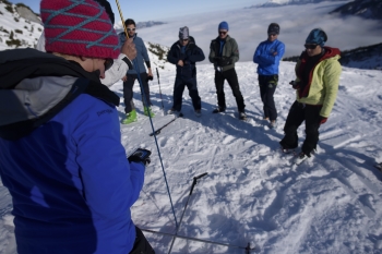 ski touring weekend for beginners at the Stuibenhütte