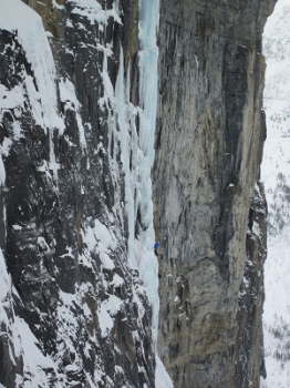 Eisklettern an der Notkarspitze-Nordwand Ettaler...
