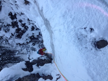 Ice climbing at the Notkarspitze Ettaler Mühlenfall