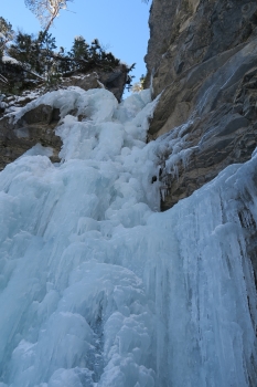Ice climbing at the Häselgehrfall near Ehrwald
