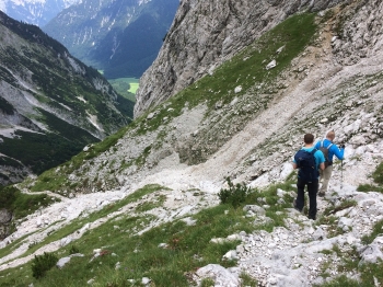 Mountain hiking tour onto the Partenkirchener Dreitorspitze