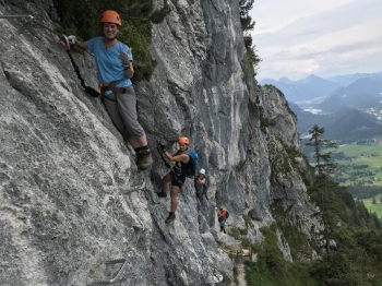 Tegelberg-Klettersteig für sportliche Klettersteig-Einsteiger