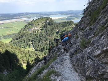 Tegelberg-Klettersteig für sportliche Klettersteig-Einsteiger