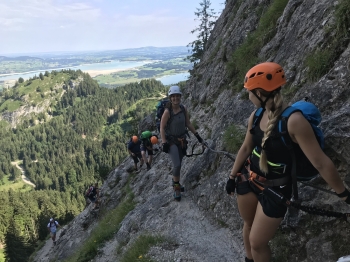 Tegelberg-Klettersteig für sportliche Klettersteig-Einsteiger