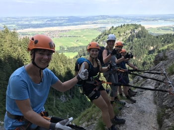 Tegelberg-Klettersteig für sportliche Klettersteig-Einsteiger