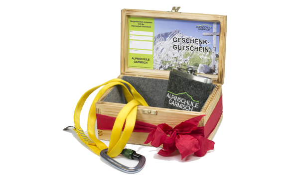 Geschenkbox inkl. Gutschein der Alpinschule Garmisch