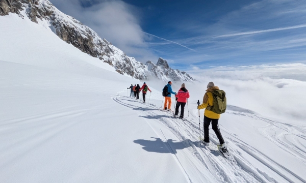 Snowshoe tour on the Zugspitze