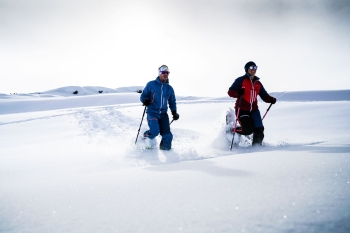 Snowshoe tour on the Zugspitze