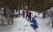 ski touring course on the slope