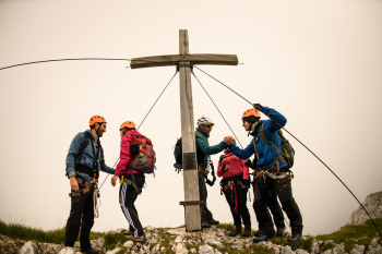 Via ferrata course at the Alpspitze