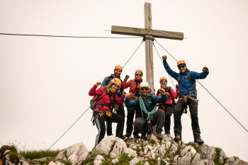 Via ferrata course at the Alpspitze
