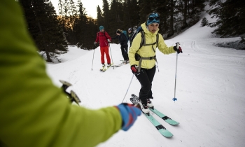 Ski touring course for families