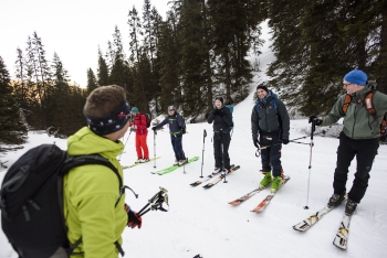 Ski touring course for families