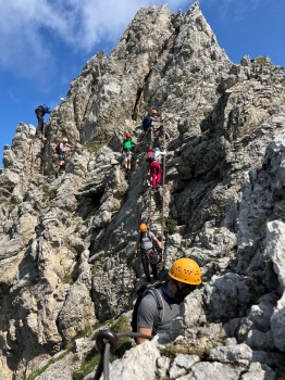 Klettersteigführung über den Mittenwalder Höhenweg am 07.08.2024