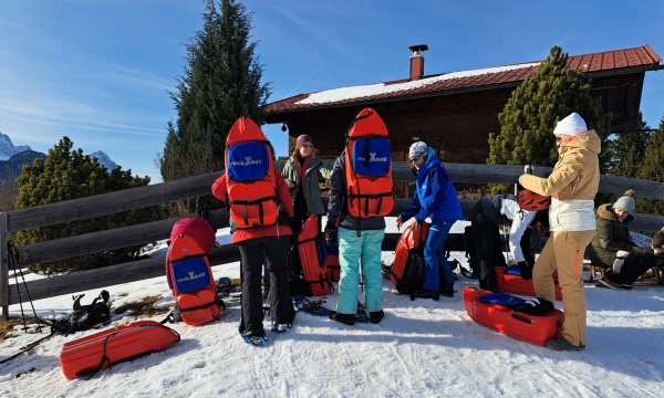 Winter Bachelor Party – Snowshoe Hike & Toboggan Fun near Garmisch